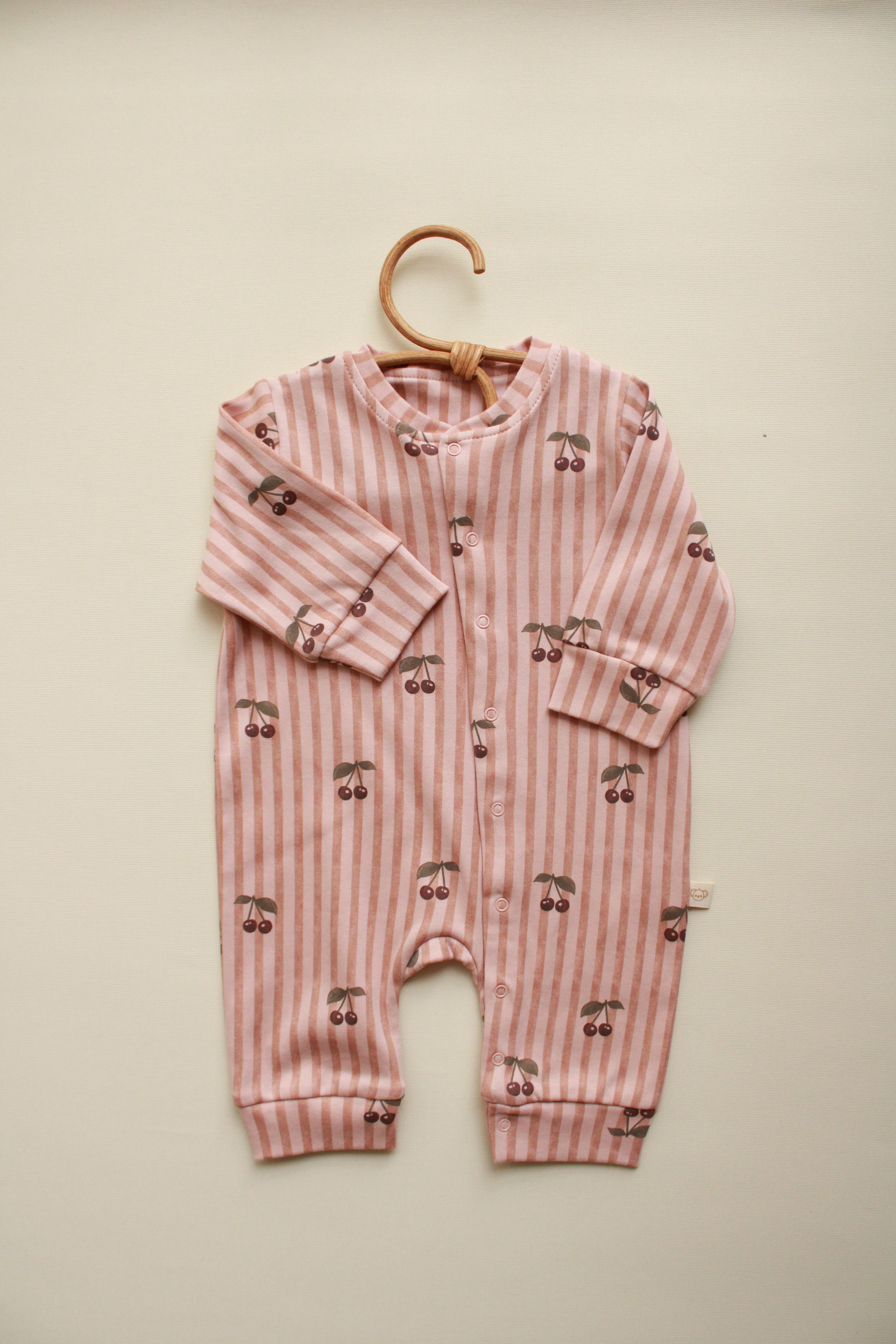 Cherry Striped Onesie
