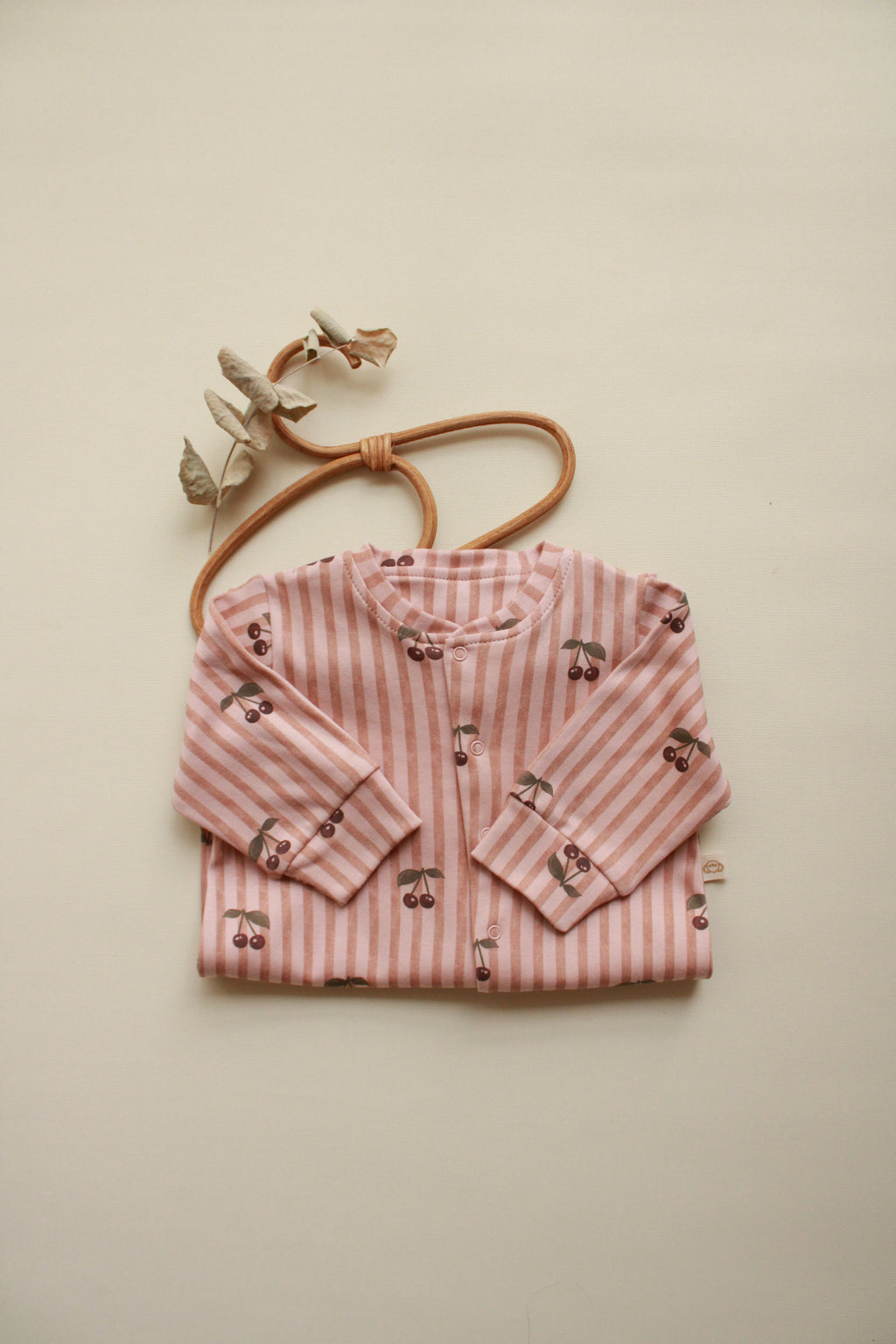 Cherry Striped Onesie